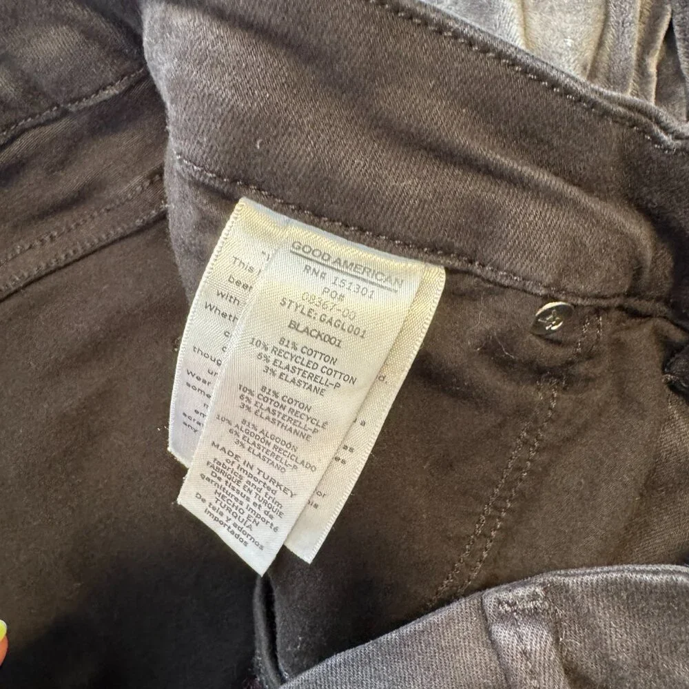 Good American Women's Good Legs Black Skinny Jeans Size 14 - Picture 7 of 7